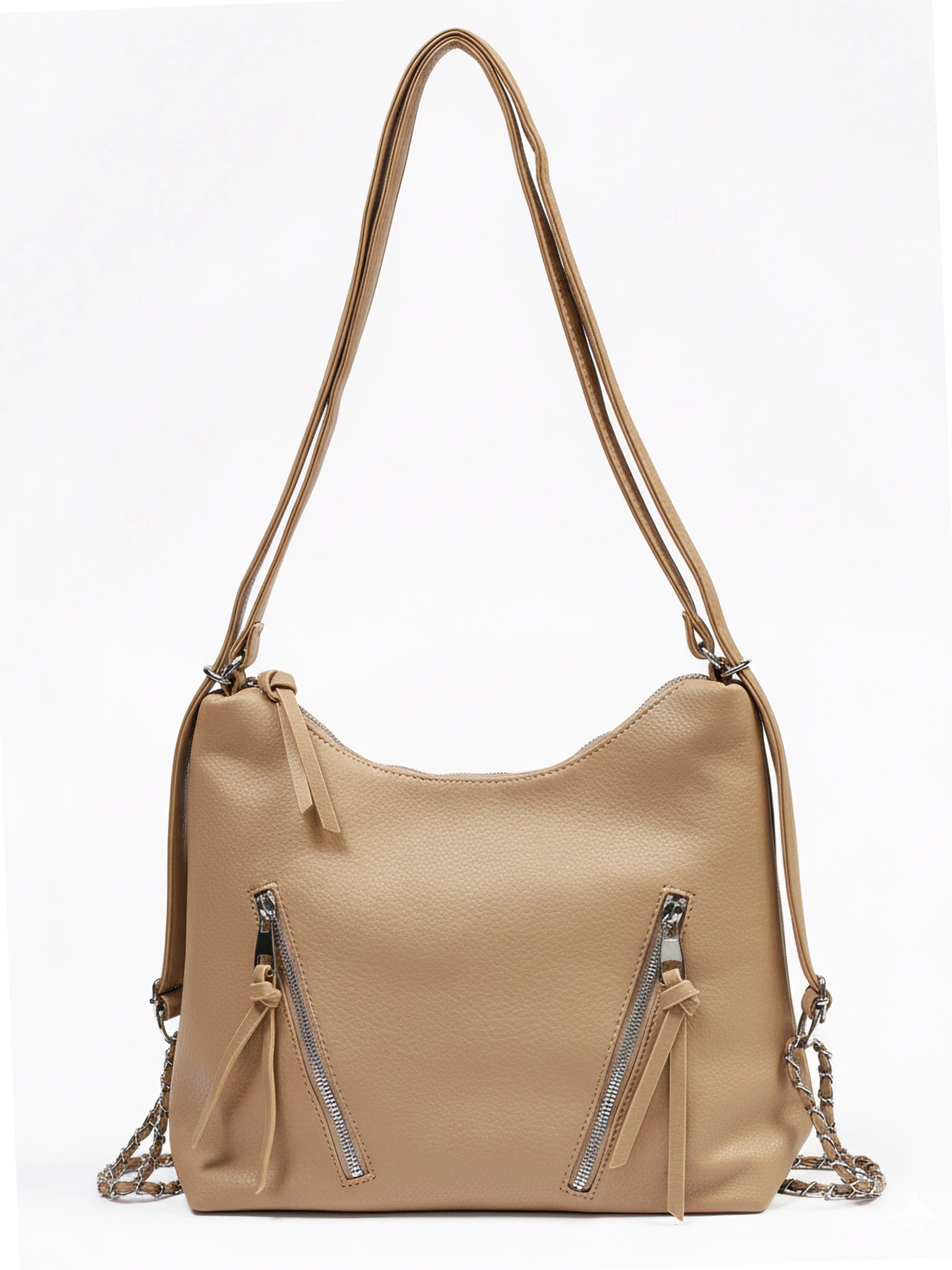 Сумка-шоппер с декоративными цепочками в ассортименте